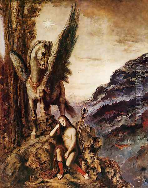 The Poet as a Wayfarer Oil Painting - Gustave Moreau