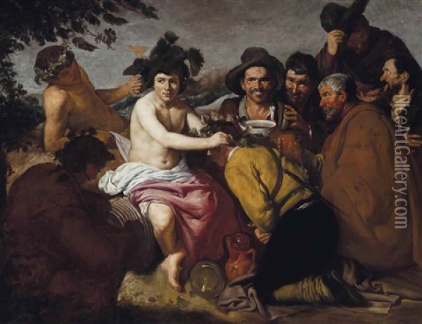 The Triumph Of Bacchus Oil Painting - Diego Velazquez
