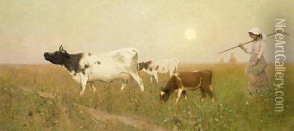 Homeward Bound Oil Painting - Frederick Hall