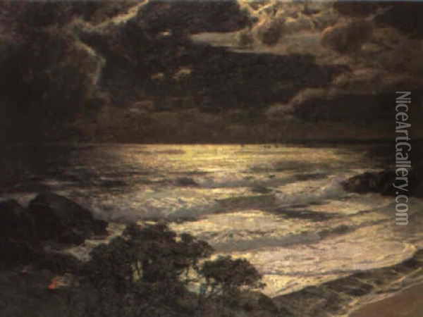 The Silver Strand Oil Painting - Julius Olsson