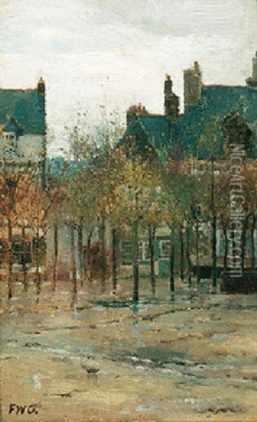 On The Grand Place, Quimperle, Finistere Oil Painting - Walter Frederick Osborne