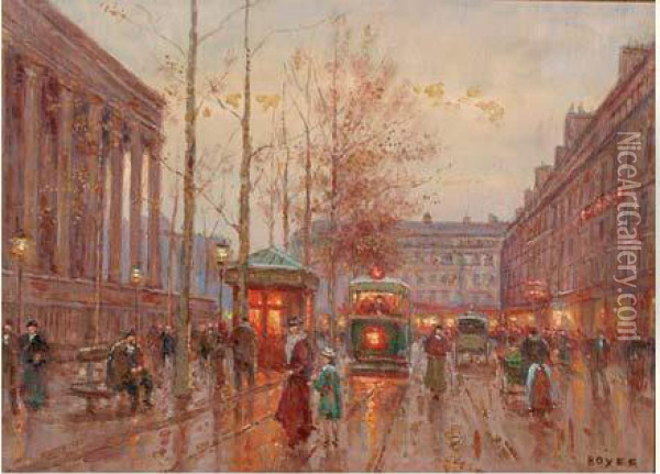 La Place De La Madelaine Oil Painting - Emile Boyer