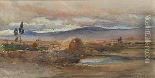 The Well Of Moses; Near The Ruins Ofbaalbek Oil Painting - Carl Haag