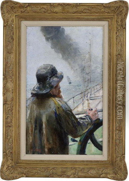 Bad Weather Oil Painting - Christian Krohg