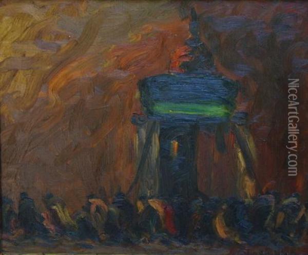 Procesion Oil Painting - Stephen Koek Koek