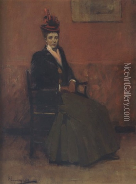 Mrs. Agnes Jean Macintyre Oil Painting - John Lavery
