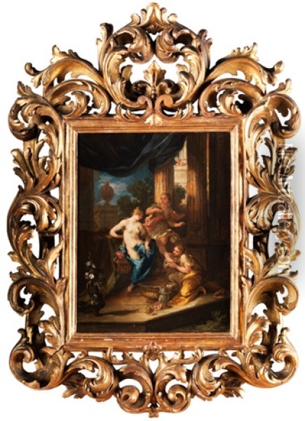 Batseba Im Bade Oil Painting -  Parmigianino (Michele da Parma)