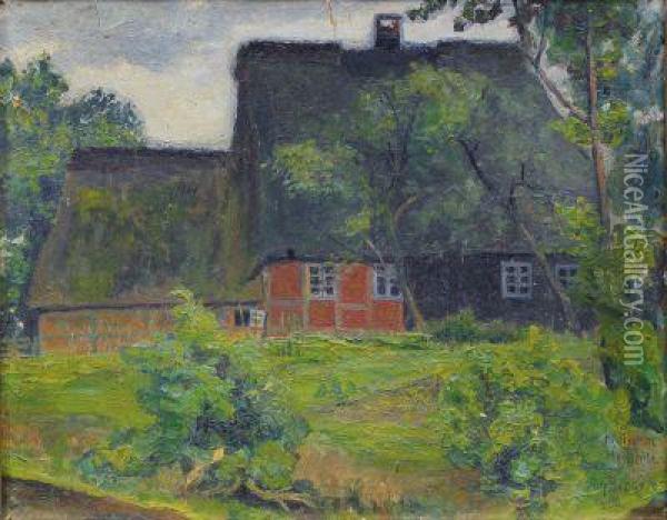 Bauernhof Und Garten Oil Painting - Ary Bergen