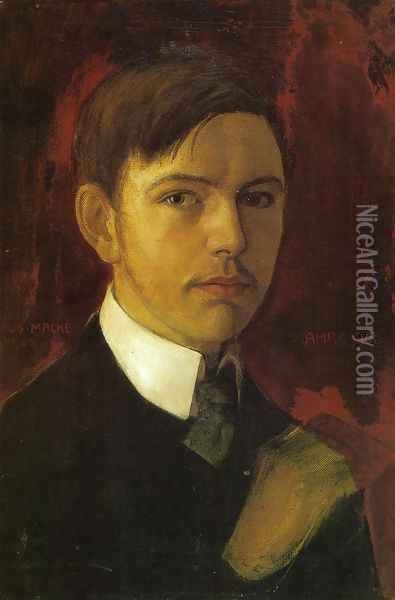 Self Portrait 1906 Oil Painting - August Macke
