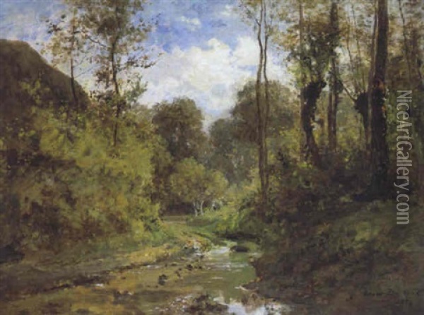 Riviere - Paysage En Normandie Oil Painting - Cesar De Cock