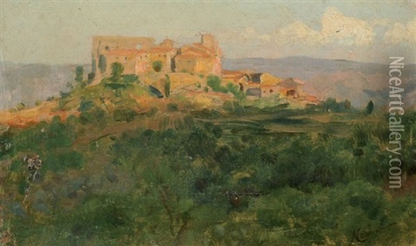 Paesaggio Oil Painting - Niccolo Cannicci