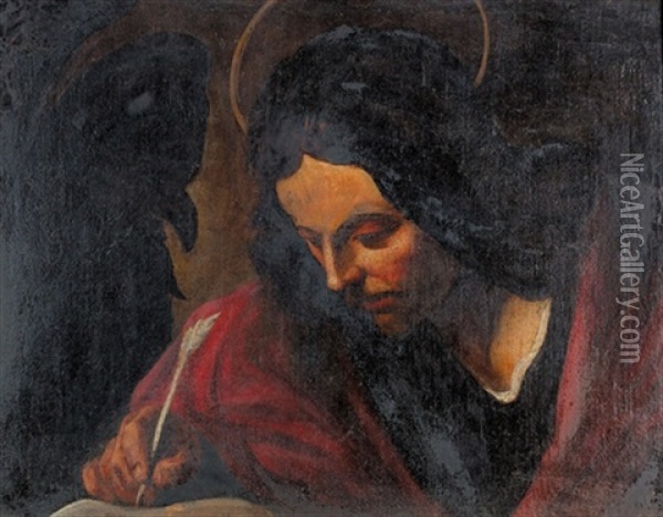 Der Schreibende Evangelist Johannes Oil Painting - Jusepe de Ribera
