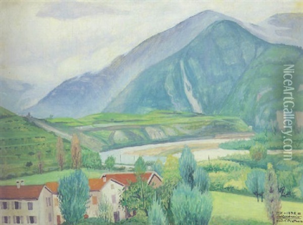 Paesaggio Montano Oil Painting -  Cagnaccio di San Pietro