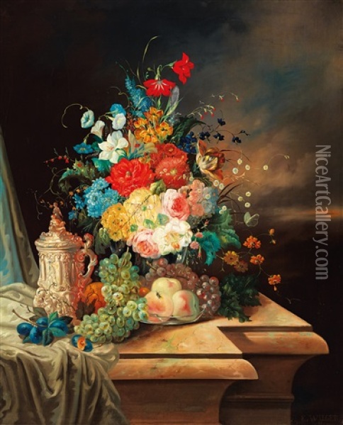 Still-life Oil Painting - Eduard Wuger