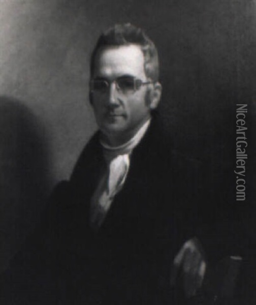 Portrait Of Amos Ellmaker Oil Painting - Jacob Eichholtz