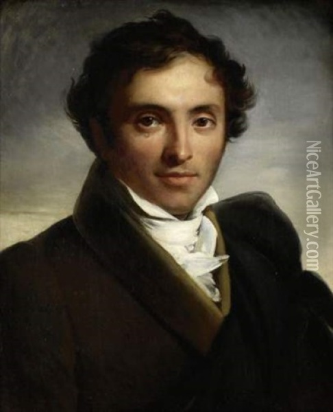 Portrait Du Sculpteur Jean Pierre Cortot Oil Painting - Jean-Auguste-Dominique Ingres