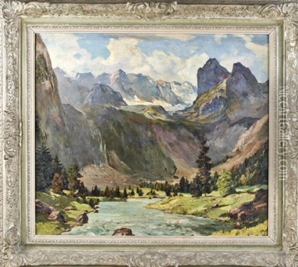 Bachlauf Im Gebirge Oil Painting - Karl Wagner