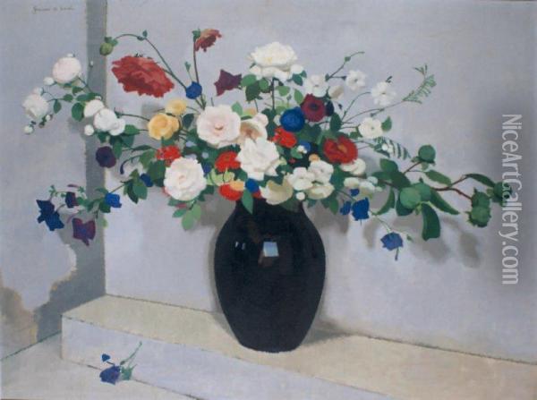 Grand Vase De Fleurs Oil Painting - Lucien Victor Guirand De Scevola
