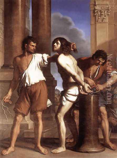 The Flagellation Of Christ 1644 Oil Painting - Giovanni Francesco Barbieri