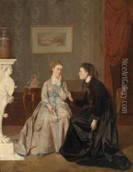 The Visit Oil Painting - Albert Roosenboon