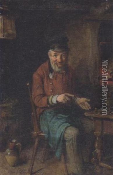 Der Geldzahler Oil Painting - Hermann Kern