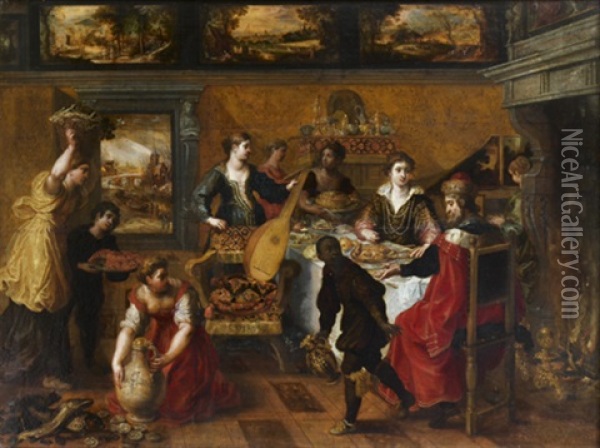 Allegorie Des Quatre Saisons Oil Painting - Hendrik van Balen the Elder