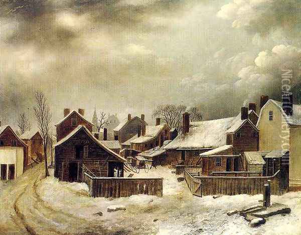 Brooklyn in Winter Oil Painting - Seymour Joseph Guy