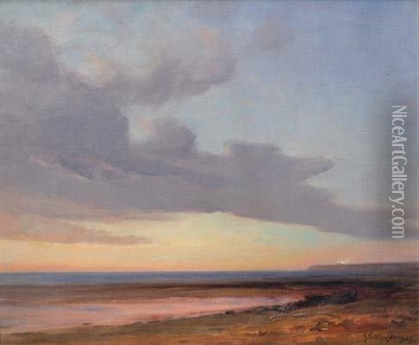 Crepuscule A Cap Grinez Oil Painting - Georges Ricard-Cordingley