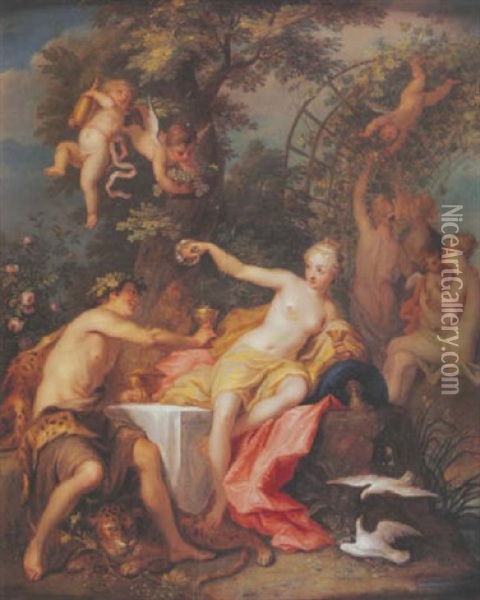 Bacchus Et Ariane Oil Painting - Balthasar Beschey