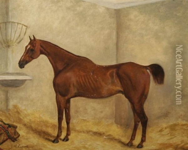 In The Stall Oil Painting - George Henry Laporte