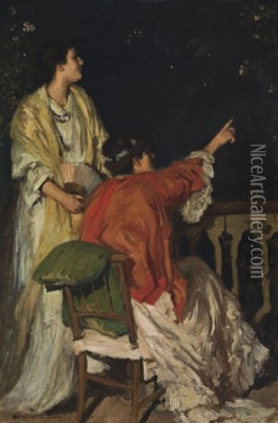 The Falling Star Oil Painting - Rupert Bunny