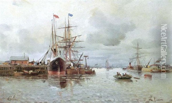 Le Port Du Havre Oil Painting - Paul-Alfred Colin