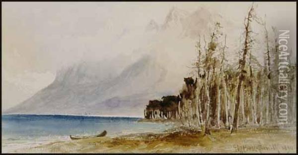 Devil's Lake At Banff Oil Painting - Frederic Marlett Bell-Smith