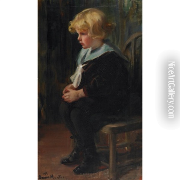 Portrait Of Leighton Elliott Oil Painting - Laura Adeline Muntz