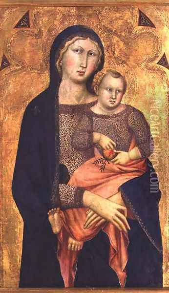 Madonna and Child Oil Painting - Niccolo di ser Sozzo Tegliacci