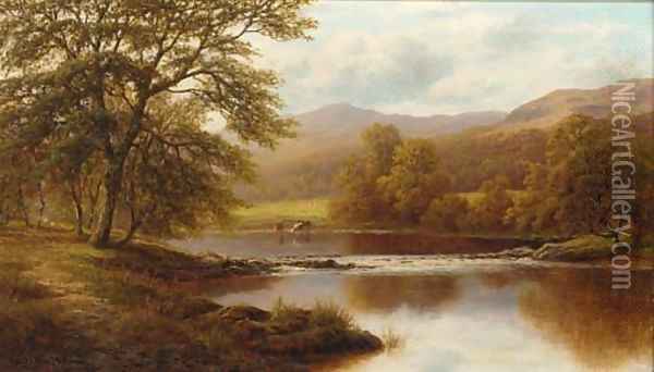 On the Wharfe, Yorkshire Oil Painting - William Mellor