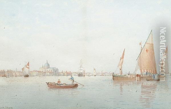The Redentore On The Giudecca Oil Painting - George Stanfield Walters
