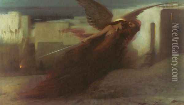 'And there was a great cry in Egypt' Oil Painting - Arthur Hacker