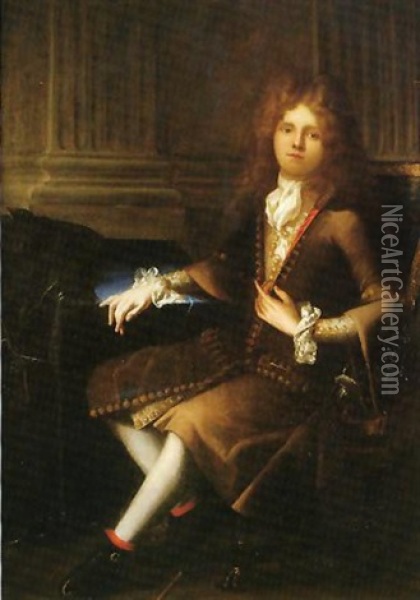 Portrait D'homme Oil Painting - Antoine Rivalz