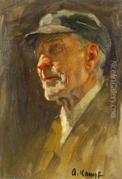 Portratstudie Oil Painting - Arthur Kampf
