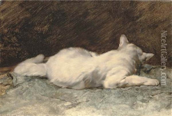 Lying In Wait Oil Painting - Julius Adam the Elder