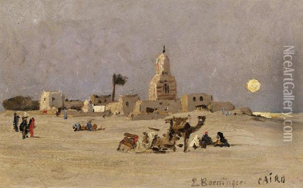 In Front Of Cairo Oil Painting - Edmund Berninger