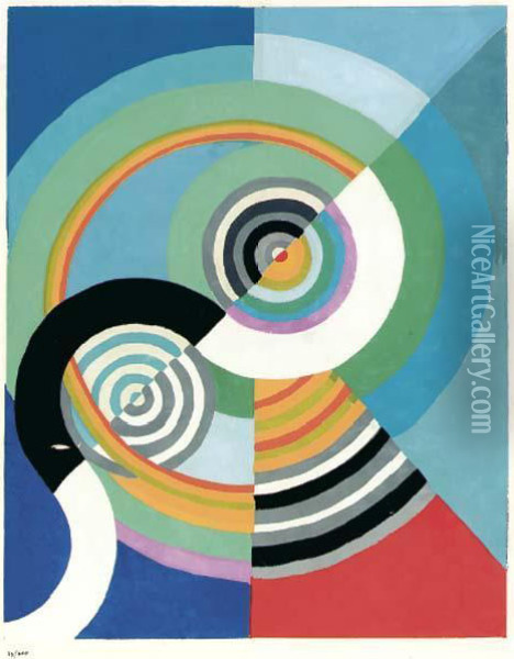 Untitled Oil Painting - Robert Delaunay