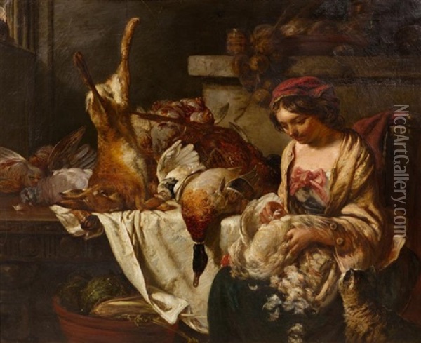 Kuchenszene Oil Painting - Jean-Baptiste-Simeon Chardin
