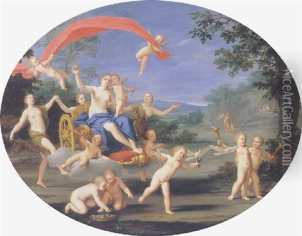 The Triumph Of Venus Oil Painting - Marc Antonio Franceschini