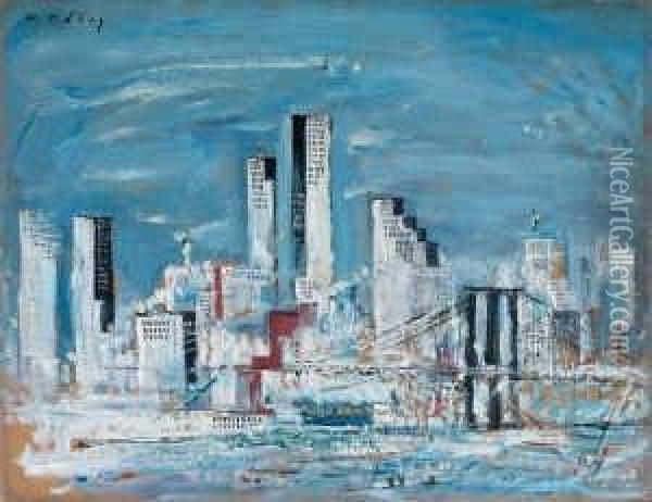 The Brooklyn Bridge Oil Painting - Wilhelm Thony