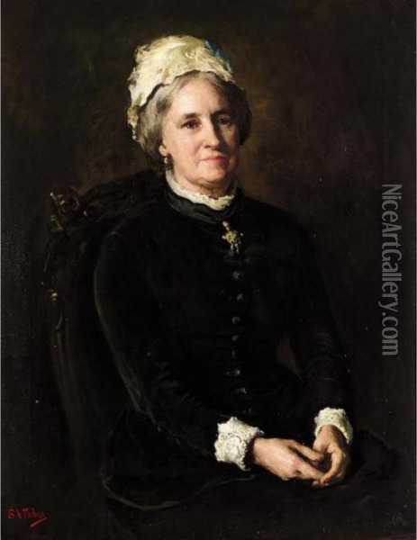 Portrait Of Mrs Richard Knowles Oil Painting - Stanhope Alexander Forbes