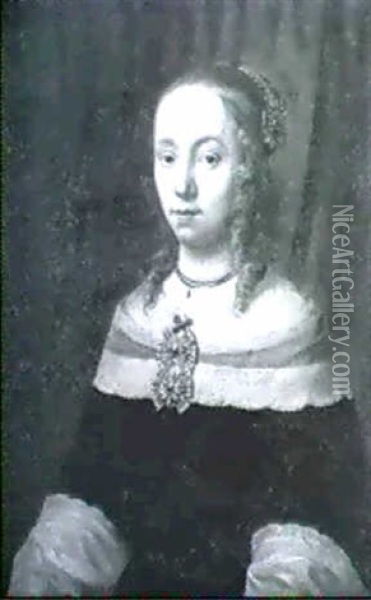 Bildnis Der Julia D... Im Alter Von 25 Jahren Oil Painting - Bartholomeus Van Der Helst