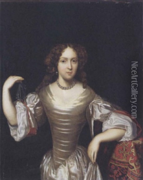 Portrait Of A Lady Oil Painting - Eglon Hendrik van der Neer