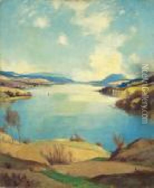 Loch Earn Oil Painting - David Young Cameron